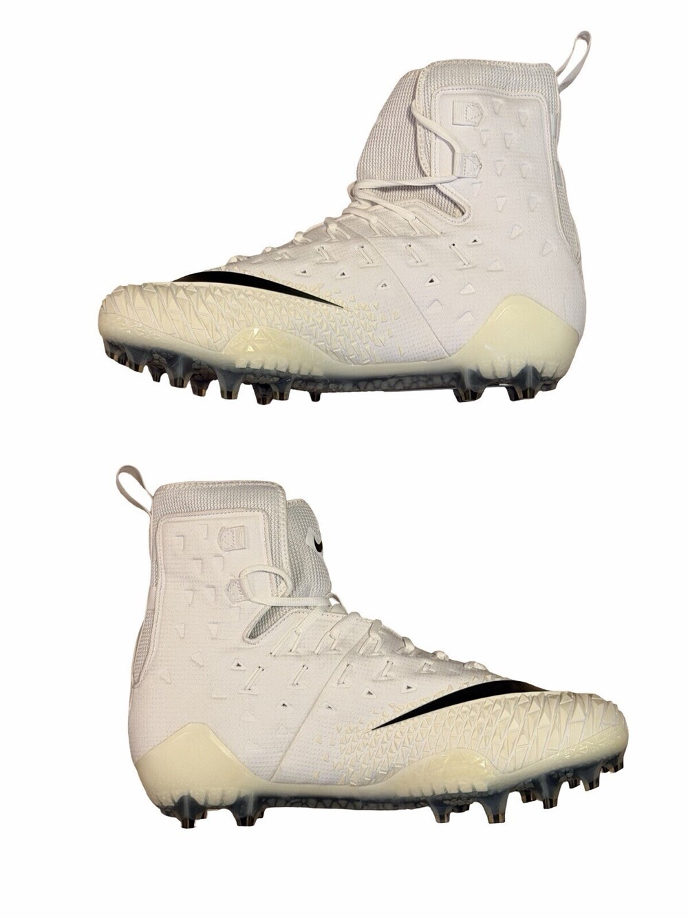 Size 14 Nike Force Savage Elite TD White Football Cleats 918345-101 - Picture 2 of 6
